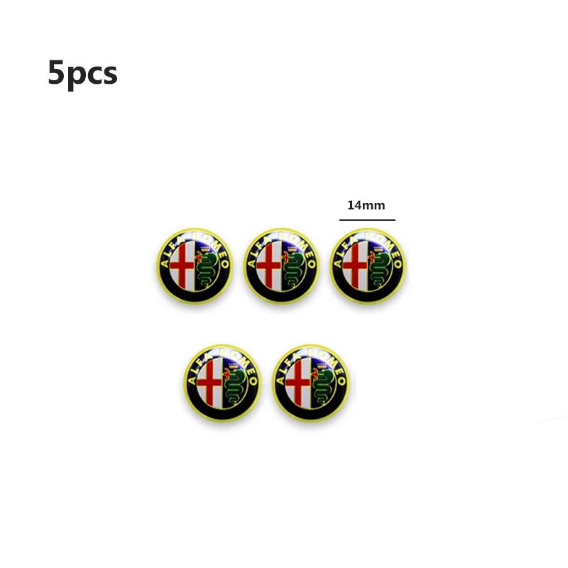

5/10Pcs Aluminium Metal Car Key Emblem Stickers For Alfa Romeo Giulietta GT 159 147 156 Mito Brera Giulia F1 Stelvio Volante