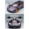 1/24 Scale Huayra Diecast Car Model Toy, Pull Back Toy Vehicle with Sound and Light for Kids Toddler Boys Girls Gift Collection