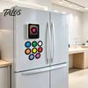 NFC Vinyl Record Player Fridge Magnet for Christmas, with 9 Programmable Records, Set 256MB Memory, LED Light-Up Personalized Magnetic Music Box Mini