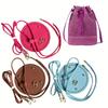 3Pcs DIY crochet dumpling bag accessory set - adjustable shoulder strap, zipper, and durable faux leather base