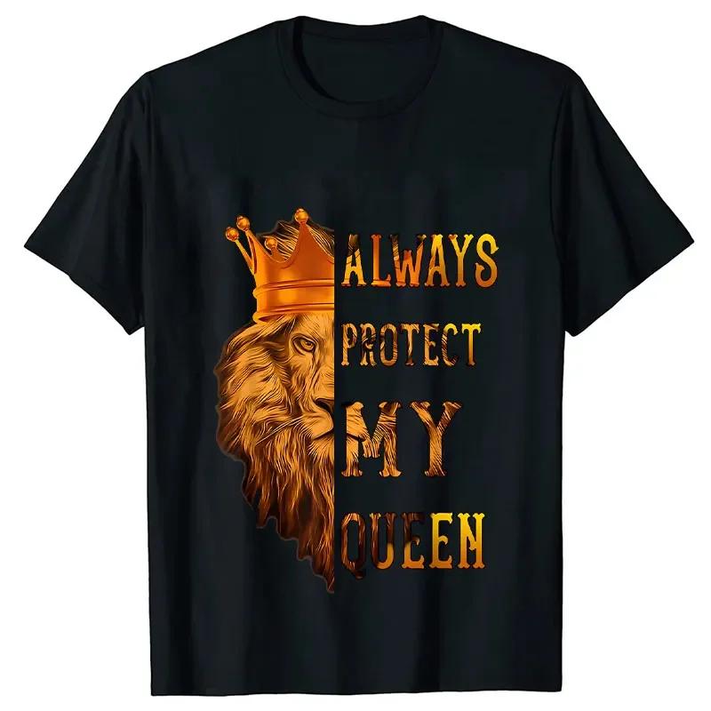Lví král a královna párové tričko Láska Top Móda Krátký rukáv Pár Oblečení Korejské Oversized Tričko Láska Ženy Muži Top Trička