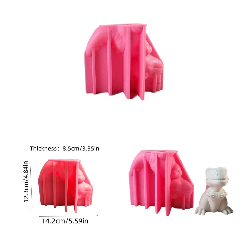 Silicone Mould Dinosaur Mould Decorations Lovely Animal Resin Molds Ornament Baking Molds for Chocolate Decorations