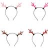 Flocking Reindeer Antler Shape Hair Hoop Teens Women Photography Hair Holder Christmas Party Cosplay Elk Headband
