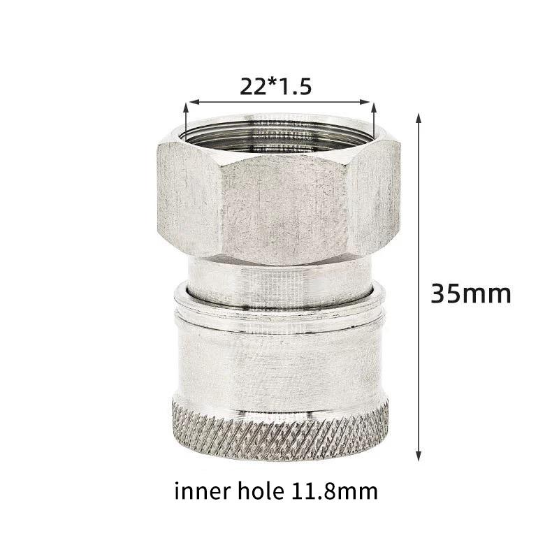 M22 Quick Connect Pressure Washer Fittings Stainless Steel Male And Female Adapter Set (Internal Thread, External Thread)