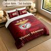 3Pcs Bedding Set Custom Name Text, 1 Sheet 2 Pillowcases Home Bed DecorBenfica FC