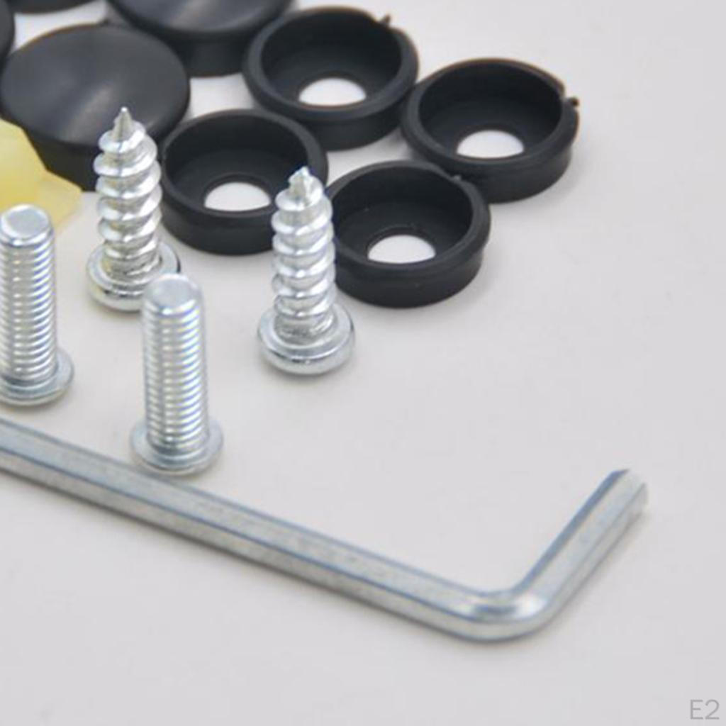 8Pcs/Set Black Screws Fastener Caps Set Replacement Kits