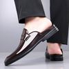 Brand Men's Shoes Luxury Leather Slippers Baotou Half Slippers for Men Business Dress Slippers Casual Loafers Man Shoes