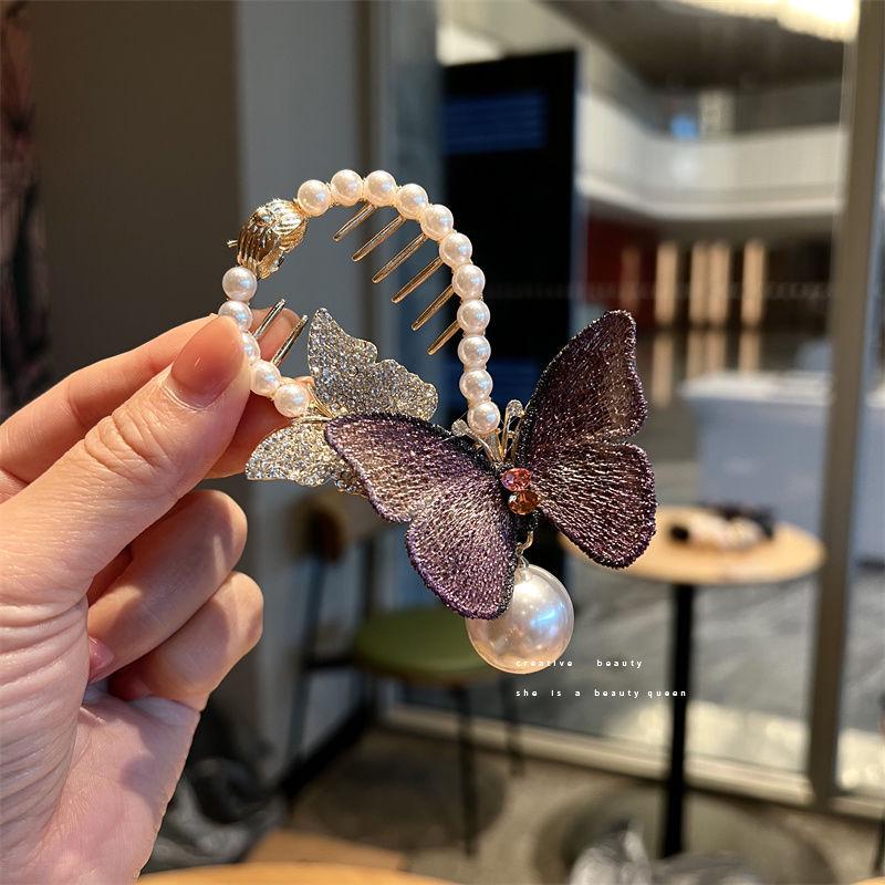 Vintage Lily of the Valley Tassel Ponytail Hairpin Clasp