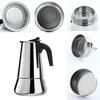 Stainless Steel Moka Coffee Maker Rust-free Moka Espresso Maker for Home Camping