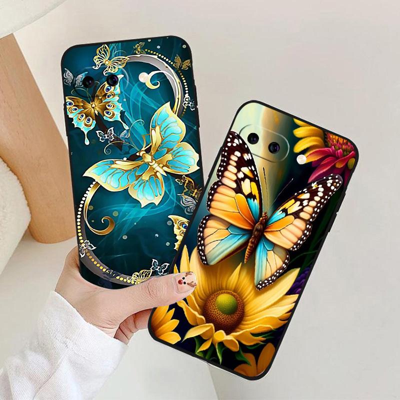 For Google Pixel 9a Case Black Silicon Soft TPU Phone Cases for Google Pixel 9a 9 A Protective Back Shells Coque Pixel9A Fundas