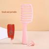 Compact Fluffy Massage Comb with Cleaning Claw - Long Handle for Hair Styling and Care