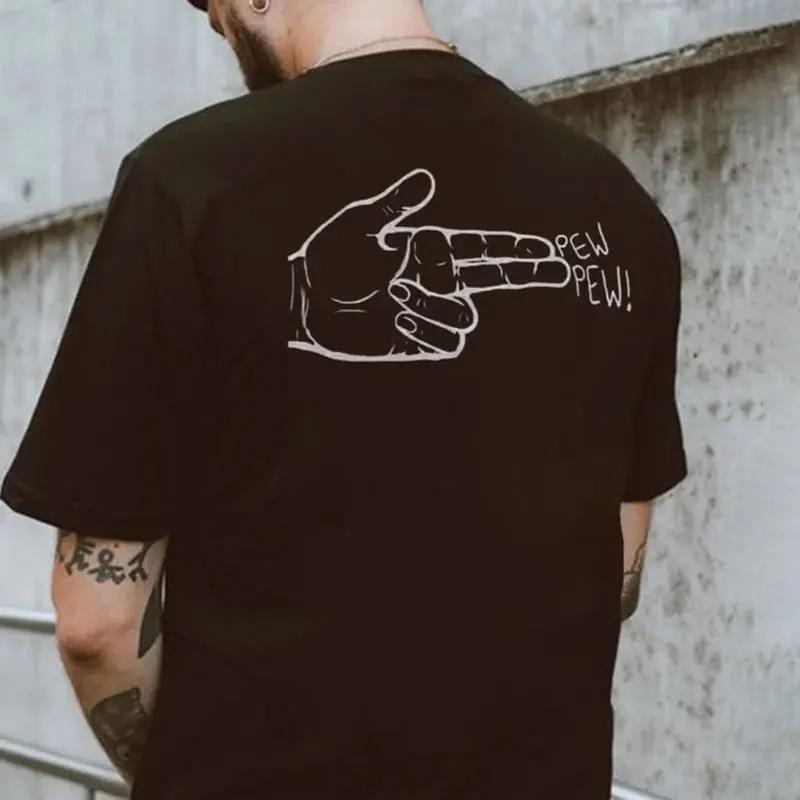 Summer Men's Fashion Weird Pattern Print T-Shirts 100 Cotton Clothing Quick Dry Polyester Short Sleeve Sweat-Absorbing Tee Tops