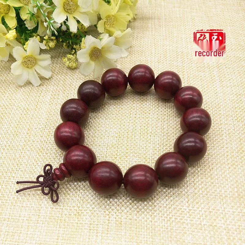 Red Rosewood Prayer Beads Bracelet - Clearance Special