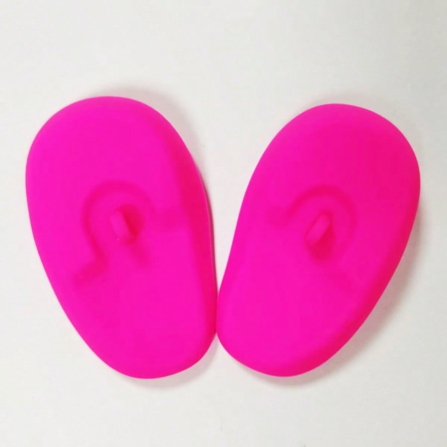 1 Pair Salon Grade Ear Covers Suitable For Dyeing, Showering Silicone Material, Salon Hair Dye Shower Ear Protector, Silicone Hair Dye Ear Covers