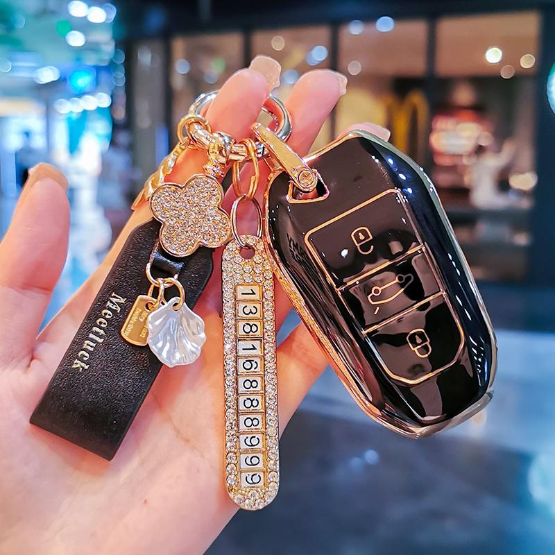 Autosleutelhoes Beschermhoes Tas Voor Peugeot 2008 3008 4008 5008 308 408 508 Citroen C1 C2 C4 C6 C3-XR Picasso Grand DS3 DS5