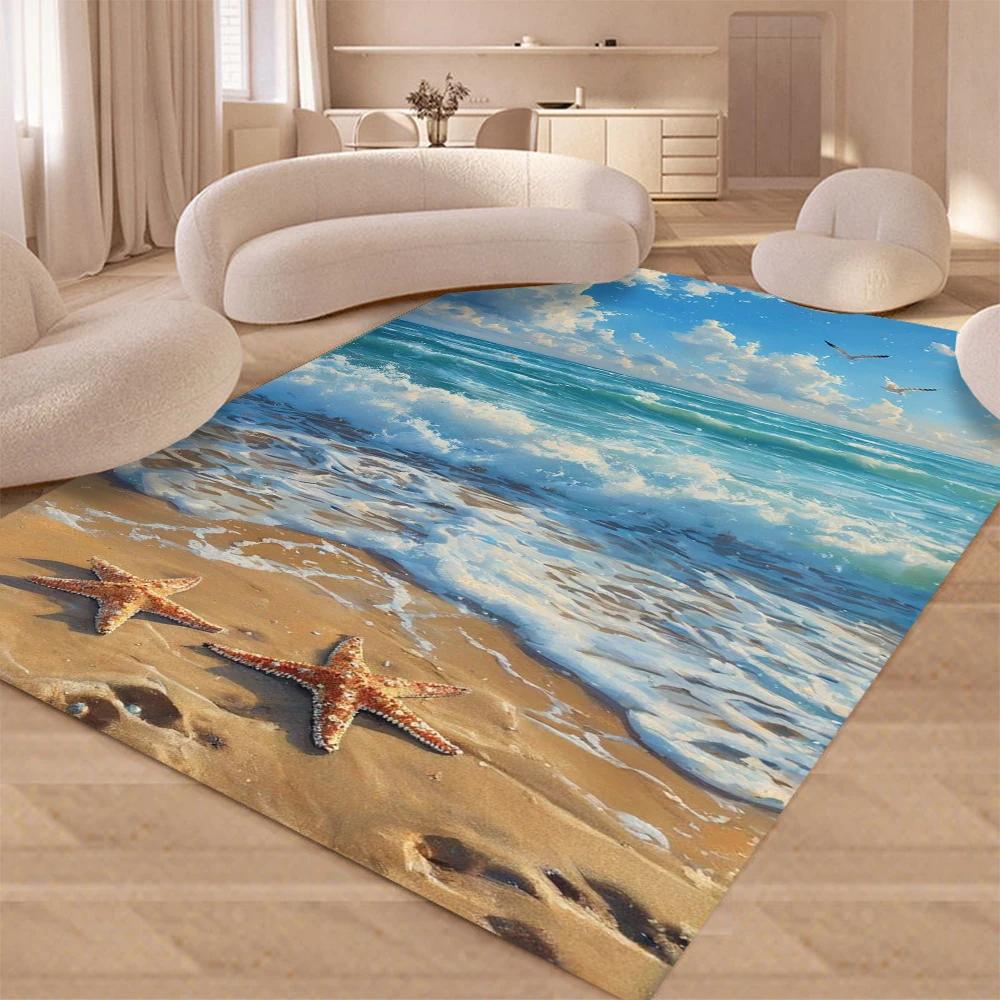  Disney Summer Beach Waves Carpet Rug for Home Living Room Bedroom Sofa Doormat Decor,kids Game Area Rug Floor Mat Gift