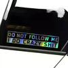 1 Pc 15*3cm Funny Car Sticker Do Not Follow Me Reflective  Auto Sticker Decal Car Accessories
