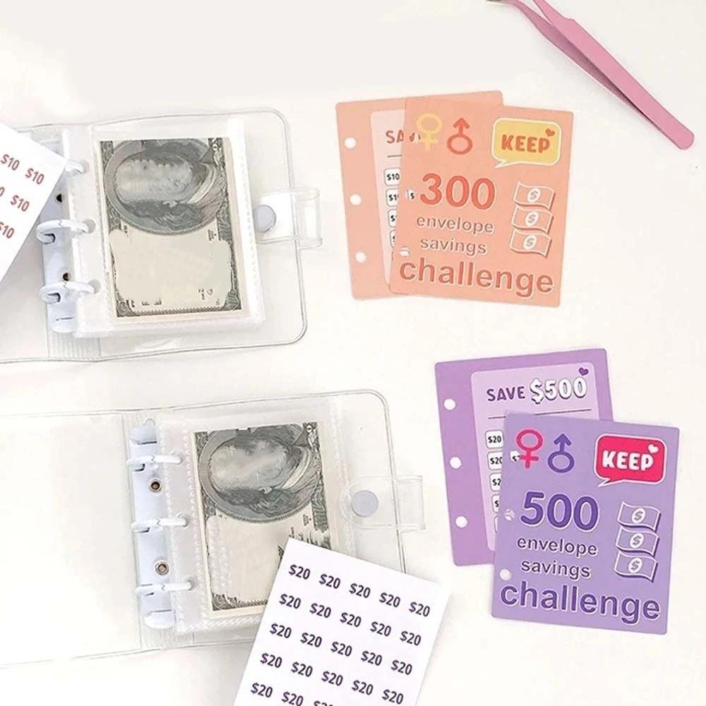 $150/300/500/1000 Money Saving Binder Cash Budget Storage Book Mini Budget Binder Save Money