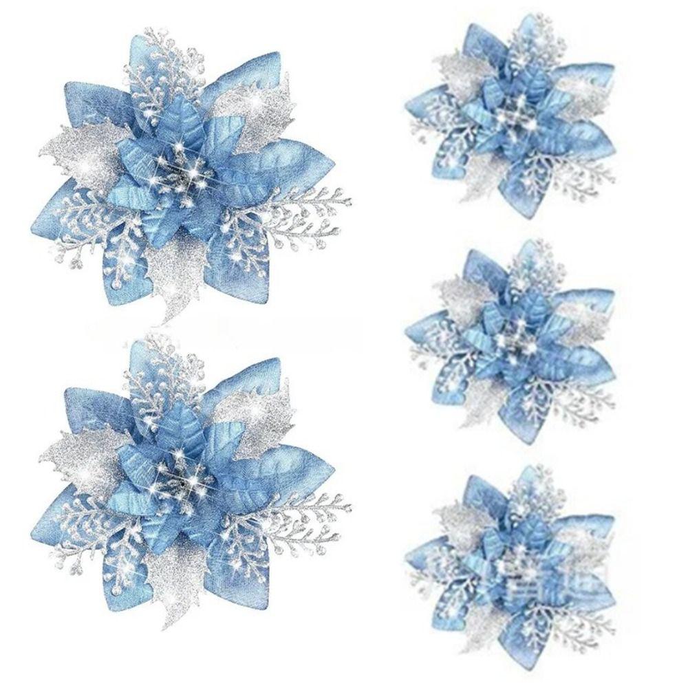 5Pcs/set Fake Fake Flowers DIY Christmas Wreath Accessories  Party Supplies