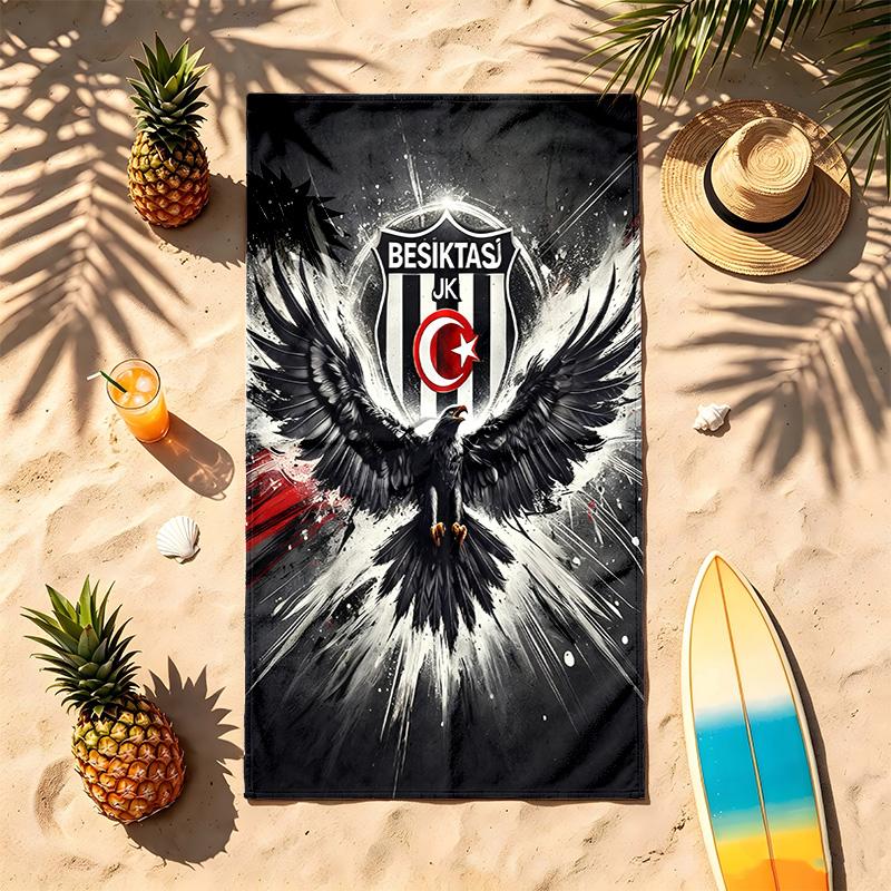 Besiktas JK (5) Theme Beach Towel Sand Resistant Soft And Comfortable Suitable For The Pool Camping Yoga And Diving A Travel