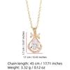 Teardrop Pendant Necklace for Women Fashion Golden Stainless Steel Clavicle Chain Wedding Party Daily Wear Jewelry Accessories