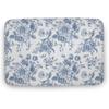 Blue Floral Chinoiserie Bath Mat, 24x16 inch & 30x17 inch, Modern, Non-Slip, Water-Resistant, Indoor