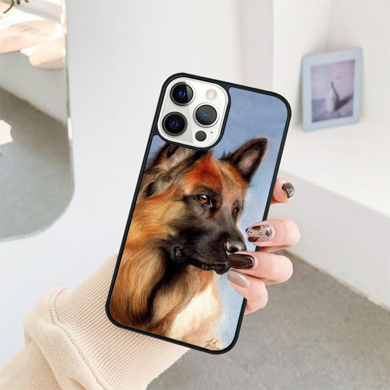 

German Shepherd Dog Phone Case For iPhone 17 Air 16 15 14 11 12 13 Pro MAX Plus coque Cover Shell iPhone 11pro max