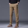 Pants Men's Spring and Autumn Men's New Fleece Warm Versatile Simple Business Pants Solid Color Trend Casual Men's Pants