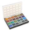 24 Colors Watercolor Paint Set Retro Pearlescent Effect High Color Rendering Watercolor Set for