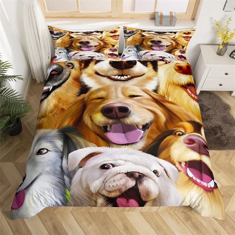 Set Husă Plapumă Pisică Copii Twin Full 3D Desene Animate Animal Set Lenjerie de Pat Microfibră Husă Plapumă Drăguță cu Animale de Companie Pentru Fete Băieți Iubitori de Pisici