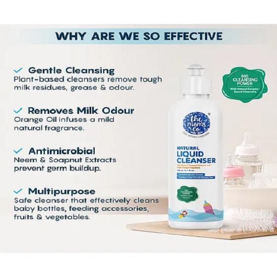 The Moms Co. Natural Liquid Cleanser With Plant-based Cleansers for Baby Bottles, Toys, Accessories 300 ml