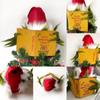 Christmas Tree Topper Checkered Funny Plush Doll Inspired Decoration Christmas Tree Decoration  Funny Tree Topper Steals Christmas Furry Tree Topper