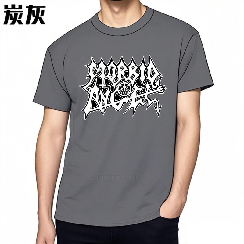 Rock Tshirt Cotton Essential Teeshirts Daily Wear Relaxed Fit Tshirt Murder Angel Logo On Black Fashionable Streetwear Cheap