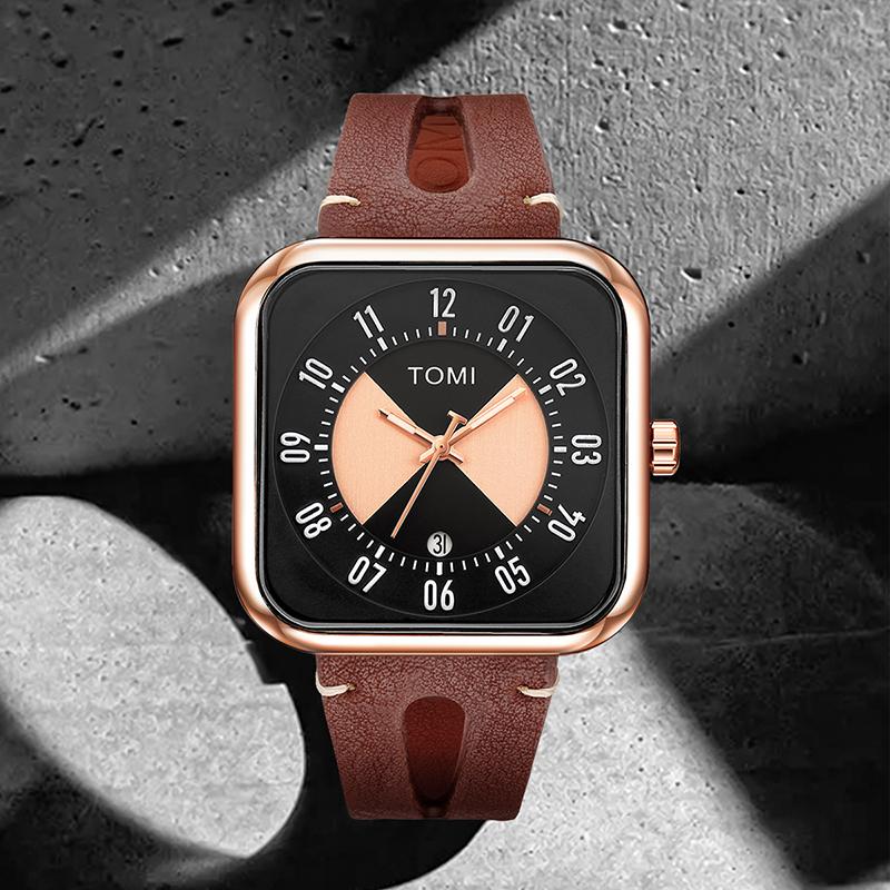 Fashion Square Watch Men's and Women's Simple and Atmospheric Business Leisure Trend Quartz Electronic Watch