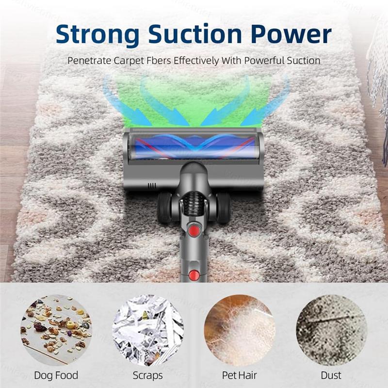 A25F-V12/10 Detect Slim Digital Cleaning Head Replacement For Dyson Head With Green LED Light For Carpets