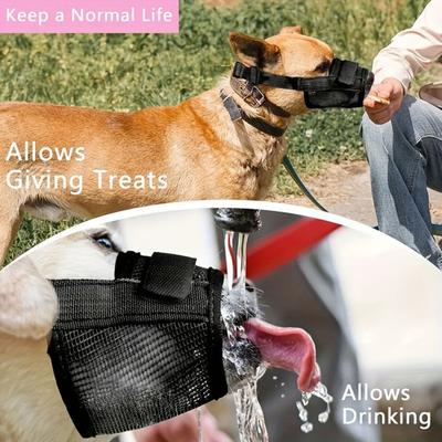 Large Dog Muzzle Breathable Soft Mesh Mouth Guard Adjustable No Bark Muzzles To Prevent Biting Comfortable Dog Mouth Cover