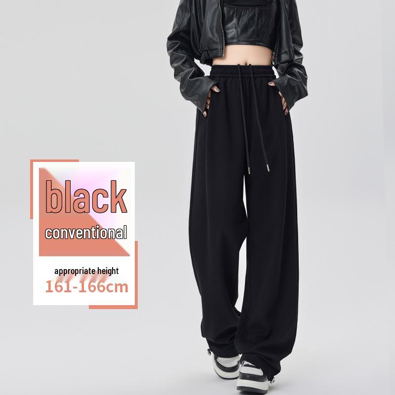 Women's 2024 High-Waisted Wide-Leg Draping Sports Pants - Spring/Autumn Loose Joggers