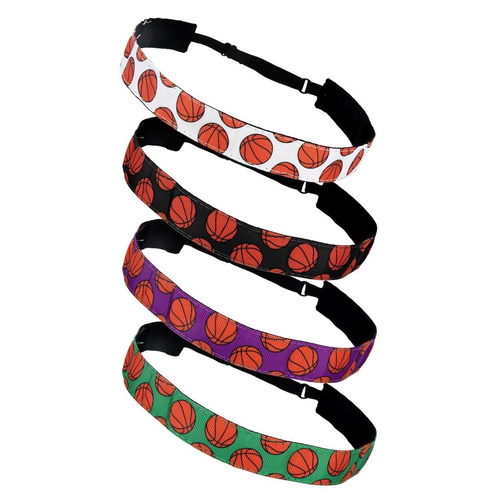 4 Pcs Adjustable Soccer Headband for Girls Elastic Soccer Headbands for Women Soccer Accessories Non Slip Football Sport Hair Bands Sports Athletic