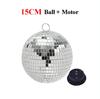 Disco Ball with Motor 8/10/12" Hanging Mirror Ball Rotating Motor with RGB Pinspot Lamps for Club Disco Party Wedding Decor