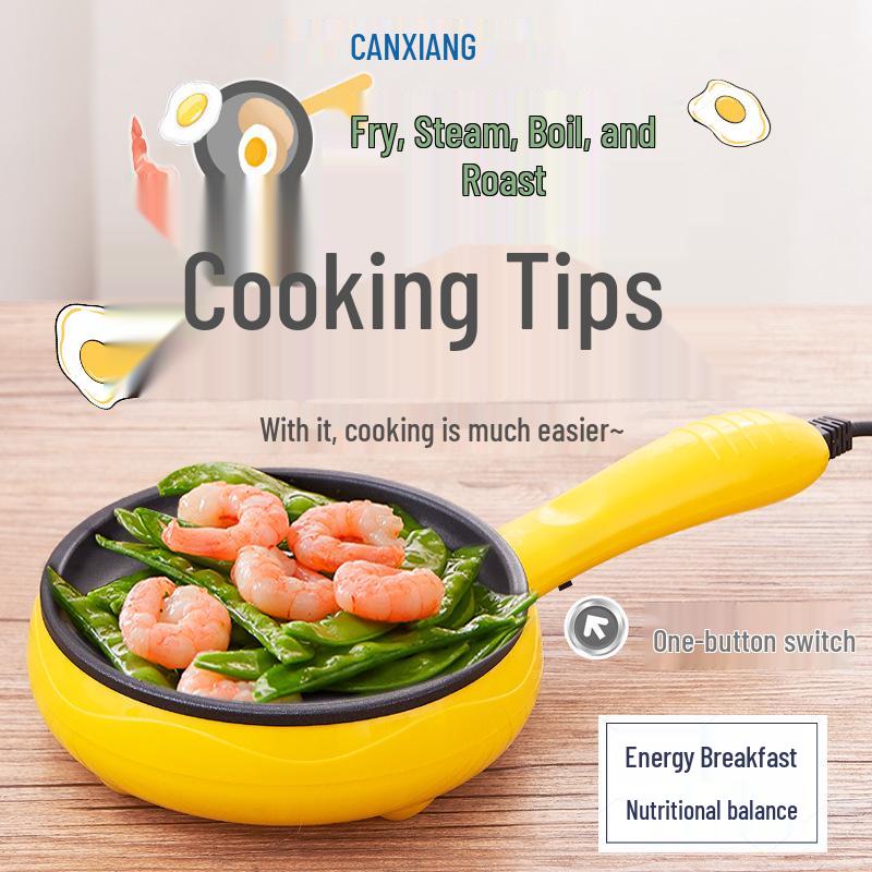 Canxiang Non-Stick Electric Frying Pan: Poached Eggs, Dumplings, Pot Stickers & Breakfast Cooker