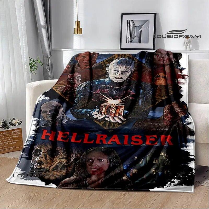 hellraiser horror print blanket picnic blanket thin blanket flannel soft and comfortable home travel bed blanket birthday gift
