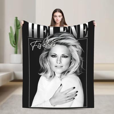 Helene Fischer Decke Flugzeugreise Flanell Bettwäsche Überwurf Für Heimdeko Warm Weich Design Qualität Tagesdecke Geburtstagsgeschenk