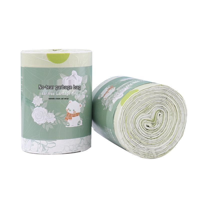 Camellia-Scented Tear-Free Degradable Kitchen Garbage Bags - Extra Thick Point-Break Style for Household Use