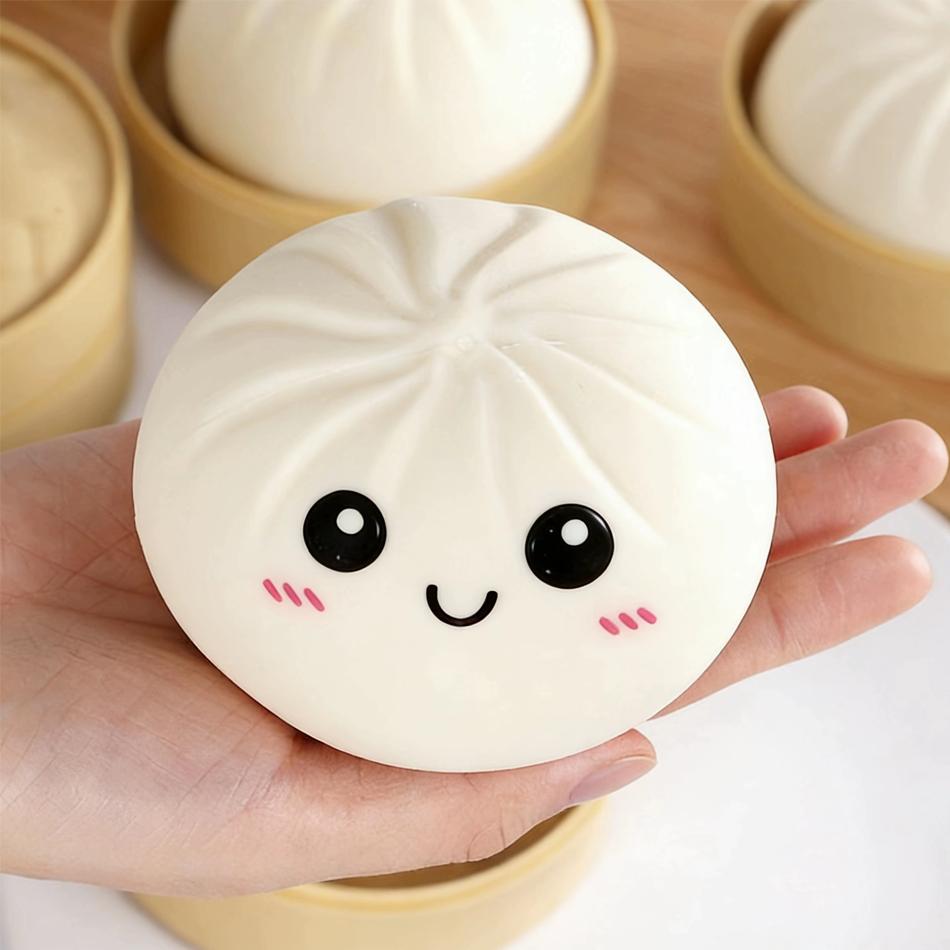 Giant Dumpling Squishy Toys Anxiety Relief Fidget Toy Simulation Food Steamed Stuffed Bun Soft Squeeze Decompression Dough Toy