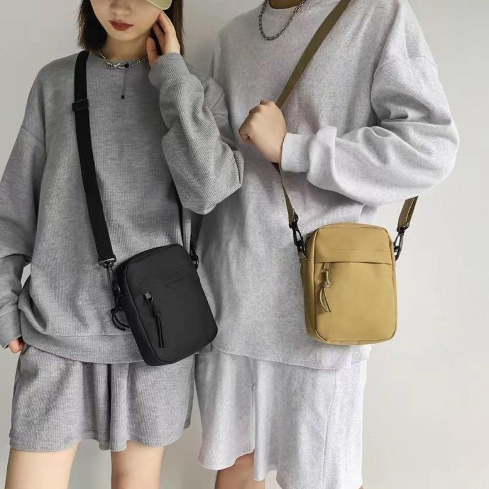 Korean Style Men Shoulder Bag Oxford Simple Phone Bag Simple Canvas Crossbody Bag  Outdoor