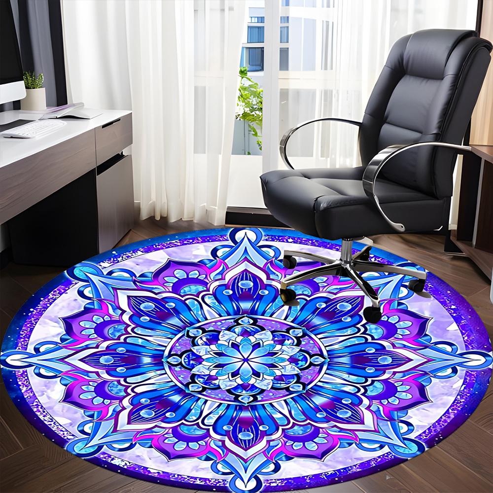 1pc Mandala Chair Carpet for Office - Durable, Ideal for Chair Mats, Stylish & Functional Decorative Rug Yy260130069