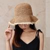 Straw Hat Women's Summer Beach Sun Hat Ins Versatile Foldable Sun Hat Small Fresh Bucket Hat