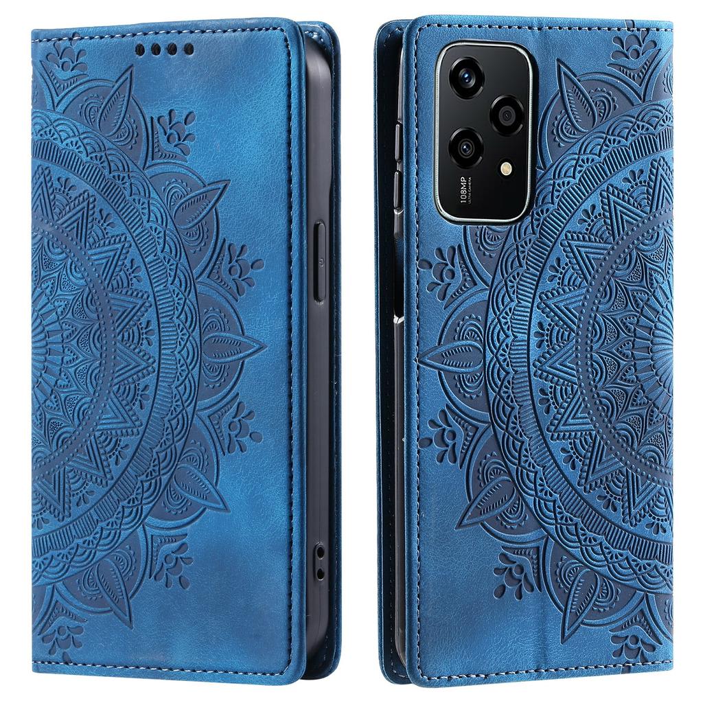 For Honor 200 Lite Case Wallet PU Leather Magnetic Absorption Mandala Floral Phone Cover
