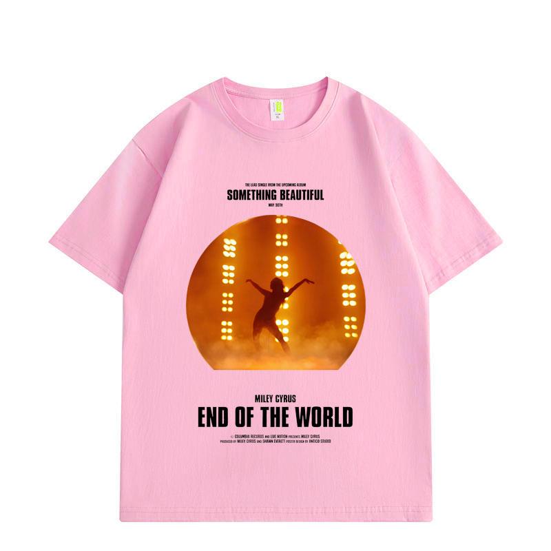 Zangeres Miley Cyrus Tour T-shirts Mannen Vrouwen Kleding Mode Hip Hop Korte Mouw T-shirt Zomer Hoge Kwaliteit Katoenen T-shirt