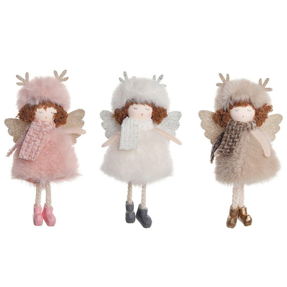 New Year Gift Angel Girl Christmas Ornament Merry Christmas Car Pendant Plush Angel Doll Pendant